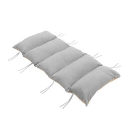 Thehotsale Grey Brushed Fabric Removable Folding Lounge Rocking Chair Cushion 125Cm W X 59Cm D - thumbnail 2