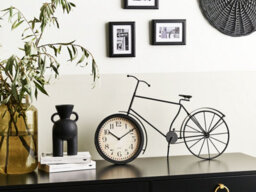 Beliani Retro Clock Lillo 59 Cm Metal Black - thumbnail 2