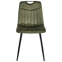 Beliani Set Of 4 Dining Chairs Argyle Velvet Dark Green - thumbnail 5