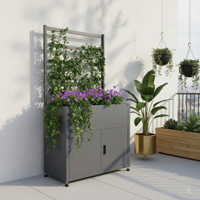 Trimetals - Tps- Raised Garden Bed With Storage And Trellis - image 1