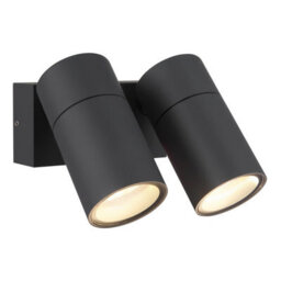 Luminosa Lighting Luminosa Piper Twin Ceiling Spotlight Anthracite Matt Ip44 Clear Glass Shade 2X Gu10 - thumbnail 4