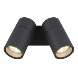 Luminosa Lighting Luminosa Piper Twin Ceiling Spotlight Anthracite Matt Ip44 Clear Glass Shade 2X Gu10 - thumbnail 3