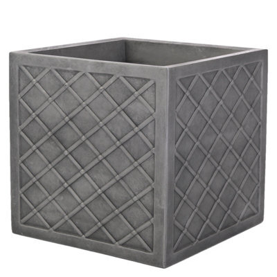 Sankey Large Lazio Square Plastic Planter(W)39.5Cm - image 1