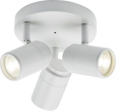 Luminosa Lighting Luminosa Gu10 Triple Spotlight - Matt White 230V Ip44 20W - image 1