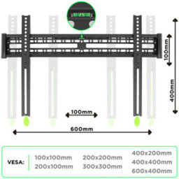 "Duronic Tvb121M Full Range Tv Bracket, Swivel And Tilt Wall Mount With Vesa 600X400 For Flat Screen Television 37-65""" - thumbnail 5