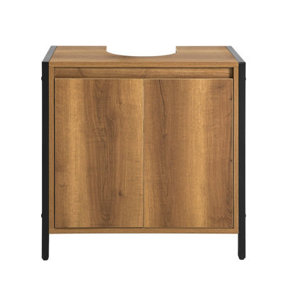 Sobuy Under Sink Storage Cabinet With Doors Brown Bathroom Furniture - image 1