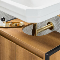Sobuy Under Sink Storage Cabinet With Doors Brown Bathroom Furniture - thumbnail 8