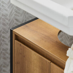 Sobuy Under Sink Storage Cabinet With Doors Brown Bathroom Furniture - thumbnail 9