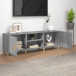Walplus Tv Cabinet Grey Sonoma 150X30X50 Cm Engineered Wood - thumbnail 3