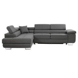 Torezio Corner Sofa Bed Has Adjustable Headrests Bedding Storage Polyurethane Foam Wave Springs 274X203Cm Mustard Left - thumbnail 3
