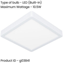 Loops Modern White Square Led Ceiling Light - Stylish Indoor Illumination For Any Room - thumbnail 2