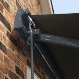 Primrose Awnings 4.0m x 3.0m Retractable Manual Standard Charcoal Frame Charcoal Awning Outdoor Patio Canopy - thumbnail 2