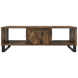 Berkfield Sturdy Coffee Table Smoked Oak 104X60X35 Cm Engineered Wood - thumbnail 5