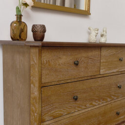 Melody Maison 4 Drawer Dark Wood Chest Of Drawers - Ashwell Range - thumbnail 3