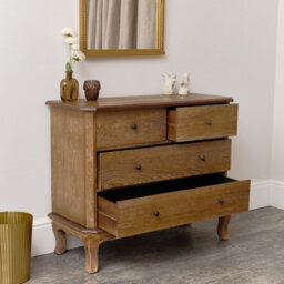 Melody Maison 4 Drawer Dark Wood Chest Of Drawers - Ashwell Range - thumbnail 5