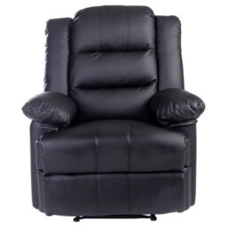 More4Homes Loxley Bonded Leather Recliner Armchair Sofa Home Lounge Chair Reclining Gaming (Black) - thumbnail 2