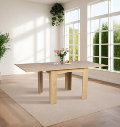 Hallowood Furniture Newquay Oak Effect Flip Top Extending Table - thumbnail 1