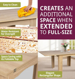 Hallowood Furniture Newquay Oak Effect Flip Top Extending Table - thumbnail 4