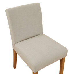 The Furniture Market Monty Natural Linen Fabric Dining Chair Natural Oak Hardwood Legs Modern Minimalist Design Cushioned Seat Minor Assembly Required - thumbnail 6