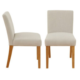 The Furniture Market Monty Natural Linen Fabric Dining Chair Natural Oak Hardwood Legs Modern Minimalist Design Cushioned Seat Minor Assembly Required - thumbnail 5