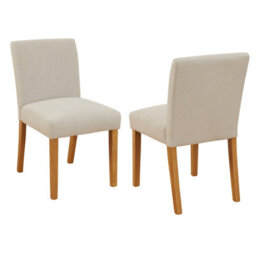 The Furniture Market Monty Natural Linen Fabric Dining Chair Natural Oak Hardwood Legs Modern Minimalist Design Cushioned Seat Minor Assembly Required - thumbnail 4