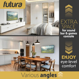 Futura Tv Wall Bracket Mount For 32-65 Inch Tvs, Tilt, Swivel & Rotation, Universal Flat & Curved Tvs, Vesa Max 400X400mm 35Kg Max - thumbnail 9