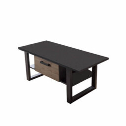 Arte Nordi Coffee Table In Okapi Walnut & Black Matt - 1100mm X 480mm X 650mm - Elegant Simplicity Meets Practicality - thumbnail 2