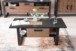 Arte Nordi Coffee Table In Okapi Walnut & Black Matt - 1100mm X 480mm X 650mm - Elegant Simplicity Meets Practicality - thumbnail 5