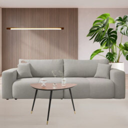 Sofa Bed With Storage Modern Velour Upholstery, Stylish And Functional By Furyn Light Grey - thumbnail 1