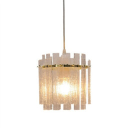 First Choice Lighting Abi - Satin Brass With Frosted Diffuser Easy Fit Pendant Lightshade - thumbnail 2