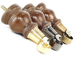 L&F 4X Solid Wooden Feet With Brass Cauldron Castors Replacement Furniture Legs 145mm Height  Sofas Chairs Stools  M8(8mm) Tsp2005 - thumbnail 9