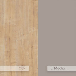 Decortie Odelia Modern Nesting Coffee Table Set Of 2 Scandi Metal Legs Oak, Mocha Grey Living Room - thumbnail 5