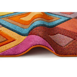 Multi Geometric Easy To Clean Modern Rug For Dining Room-200Cm X 290Cm - thumbnail 2