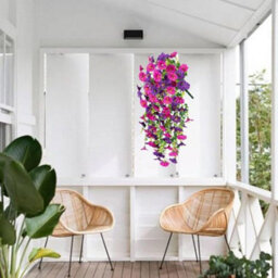 2 Pack Spring And Summer Garden Flower Decorations, Trumpet Vine, Morning Glory, Purple And Rose Red - thumbnail 5
