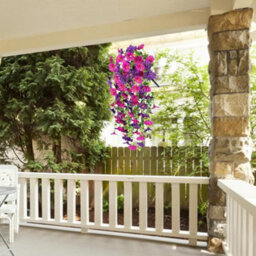 2 Pack Spring And Summer Garden Flower Decorations, Trumpet Vine, Morning Glory, Purple And Rose Red - thumbnail 3