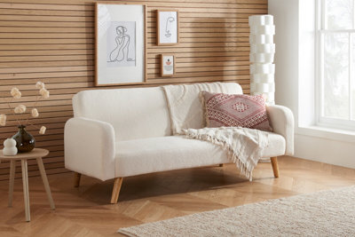 Birlea Micah Sofa Bed In White Boucle - image 1