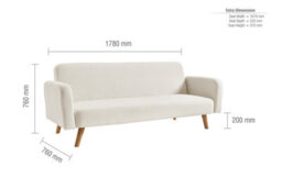 Birlea Micah Sofa Bed In White Boucle - thumbnail 8