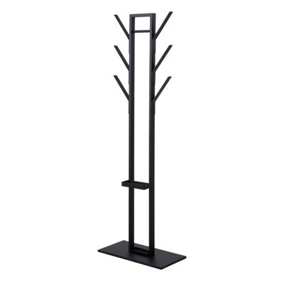 Furniture To Go Vinson Coat Hanger, Frame And Base Matt Black Powder Coated Steel, 56X28X165 Cm - image 1