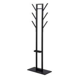 Furniture To Go Vinson Coat Hanger, Frame And Base Matt Black Powder Coated Steel, 56X28X165 Cm - thumbnail 1