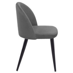 Beliani Set Of 2 Dining Chairs Visalia Velvet Grey - thumbnail 6