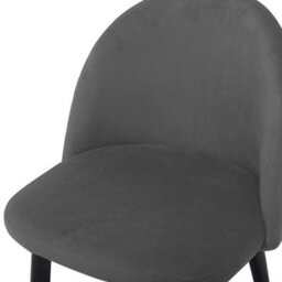 Beliani Set Of 2 Dining Chairs Visalia Velvet Grey - thumbnail 8