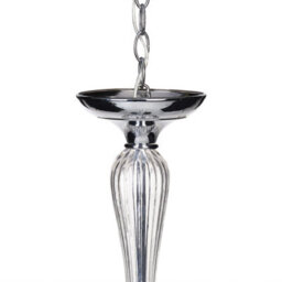 Beliani Silver Glass Crystals 3-Light Vintage Chandelier, Warm White, Silver Finish - thumbnail 6