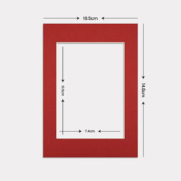 Ak Frames A6 Crimson Picture Mounts To Fit A7 Aperture Size - Mount Board Only (No Frame Included) - thumbnail 3