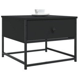 Berkfield Stylish Coffee Table Black 51X51X40 Cm Engineered Wood - thumbnail 3