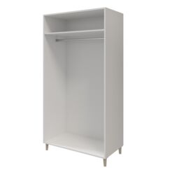 GoodHome Atomia Freestanding Matt White Oak Effect Chipboard Wardrobe (H)1875mm (W)1000mm (D)580mm - thumbnail 3