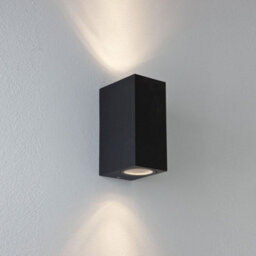 CGC Lighting Cgc Black Rectangle Double Spotlights Outdoor Garden Porch Patio Wall Light - thumbnail 4