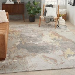 Silver Handmade Luxuriousmodern Wool Easy To Clean Abstract Dining Room Bedroom And Living Room Rug -259Cm X 351Cm - thumbnail 2