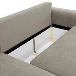 Beliza Corner Sofa Bed With Storage Dl Folding Mechanism 150 And 208 Cm Sleeping Area Upholstered L Shape Sofa Terracotta Right - thumbnail 5