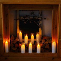 6Pcs Battery Operated Led Flame Less Acrylic Candles 12.5Cm For Party Decor - thumbnail 4