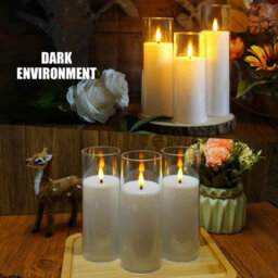 6Pcs Battery Operated Led Flame Less Acrylic Candles 12.5Cm For Party Decor - thumbnail 5